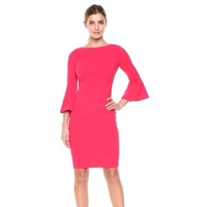 PRICE DROP Calvin Klein Hot Pink Bell Sleeve Dress